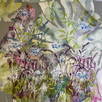Summer medley - Mixed media textiles - Approx 70x90cm - by Ros Woodhead