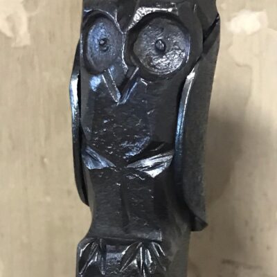 Owl on perch - Mild steel - Mix - by Richard Elgar