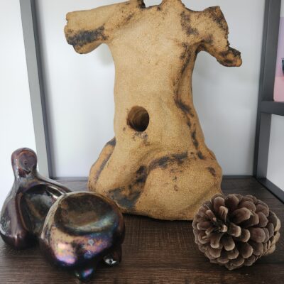 Hand Sculpted Torso - Crank Clay - 40cm - by Sarah Amos