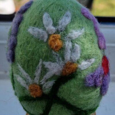 Easter Egg - Wool - 4.5 x 6 inches - by Sarah Lawrence