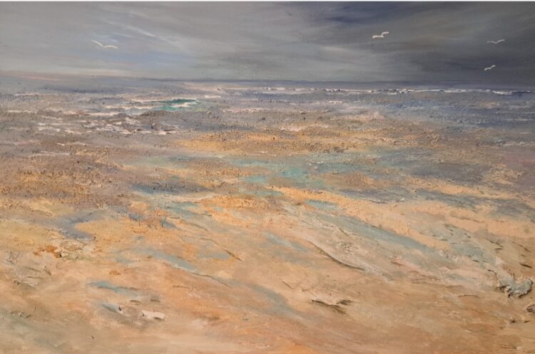 Low tide at Wittering - Acrylic