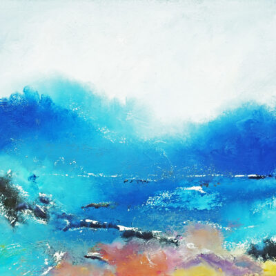 Mist on the Sound - oil on board - 18 inch x 16 inch - by Susie Olford