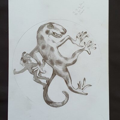 Lucifer's Plaything - pencil on card - 32cm x 23cm - by Sylvia Kopecek