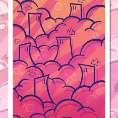 Sunset in the clouds - Digital art print - A3 - by Ben Cavanagh