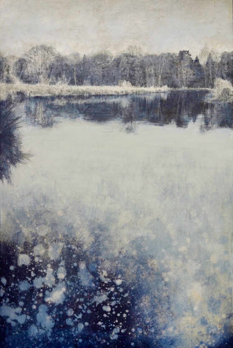 River Wey in January - Mixed Media