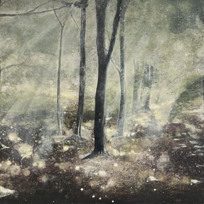 Beech Trees at Hydon’s Ball - Mixed Media - 79 x 54 cm - by Vicky Sangster