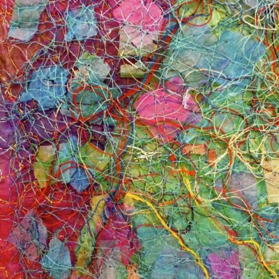 Daybreak - Handdyed paper and stitch - 24 cm x 30 cm - by Anita Bell