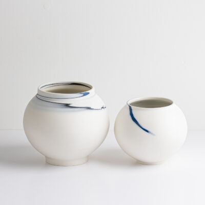 Porcelain moon jars - porcelain - various - by Deborah Harwood