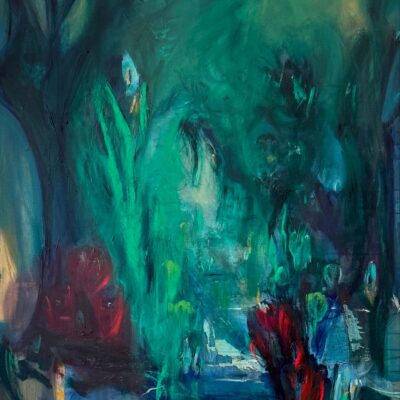 Sweet Reverie - Acrylic, oil paint and oil stick on canvas - 91 x 121.5cm - by Deborah Rainsford