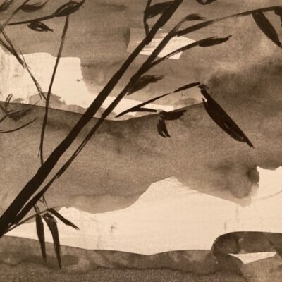 Barley - Ink - 14cm x 20cm - by Karen Sturtivant