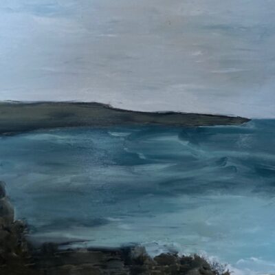 Sea and Land - Oil - 30cm x 30cm - by Karen Sturtivant