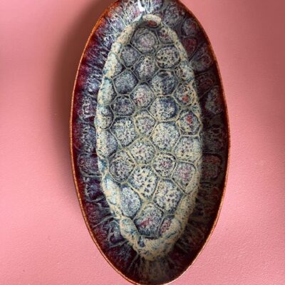 Oval plate - stoneware - small - by Diane Henshaw