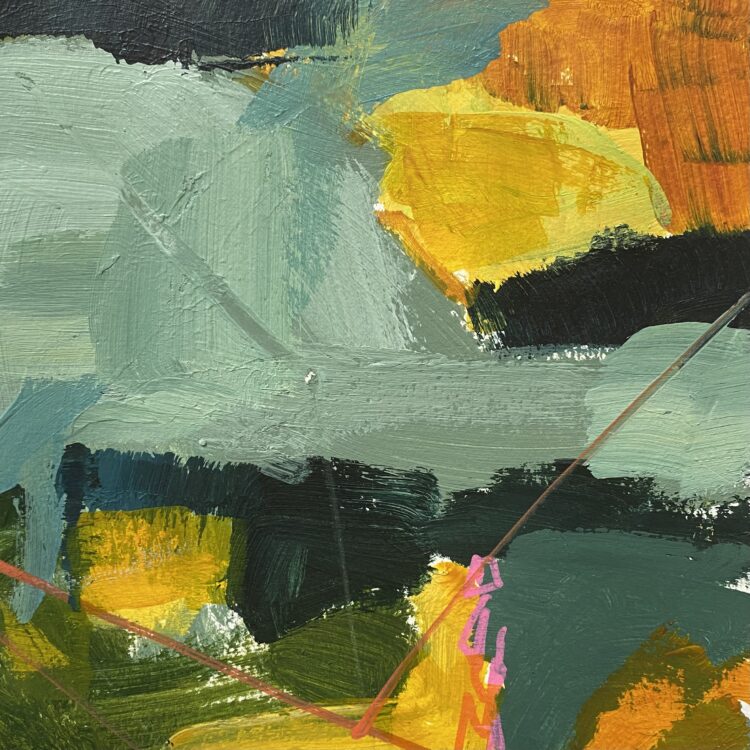 Sunlight In Fragments - Mixed media on paper