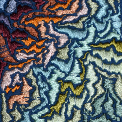 Loophole - embroidered textiles - 90cm x 46cm - by Polly Meynell