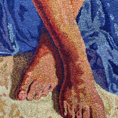 In the quiet after - embroidered textiles - 60cm x 92cm - by Polly Meynell