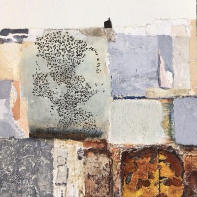 Birdsong - mixed media on board - 50x50 cms - by Rose Gough