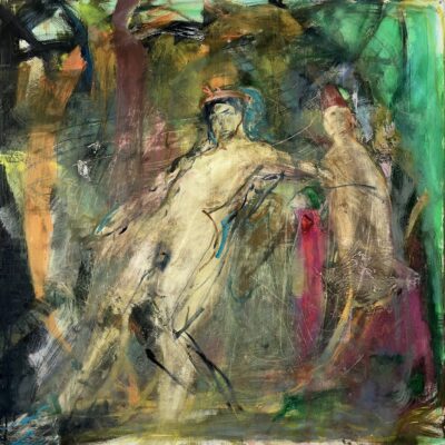 Night Out - Oil on canvas - 100 x 100 cms - by Sarah Lloyd