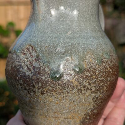 Jug, ash glaze, fly ash - stoneware clay - 14cm high - by StJohn Trundle